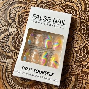 Press on Nails, star, cloud and flowers